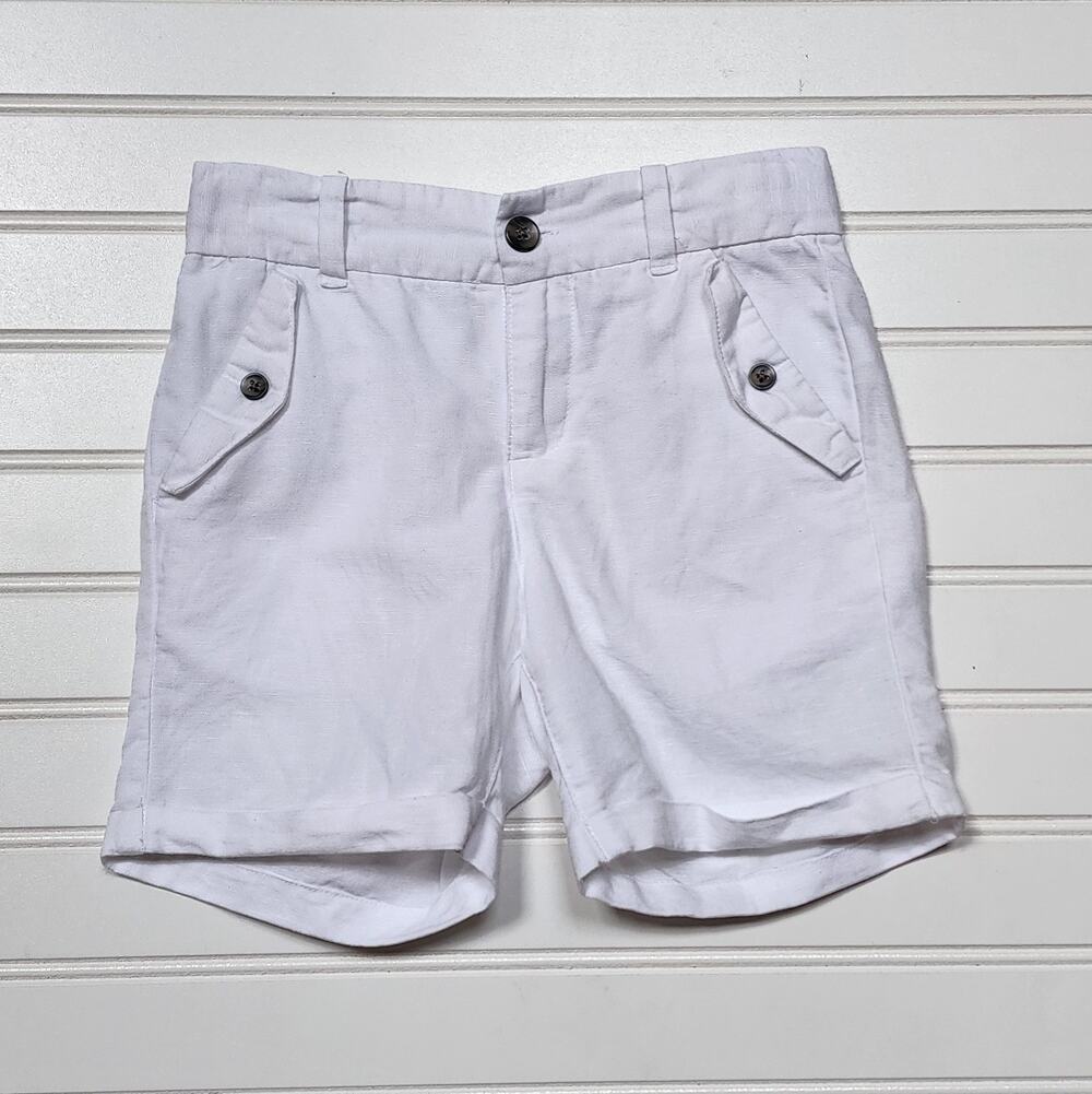 Janie and Jack White Linen Shorts Size 4